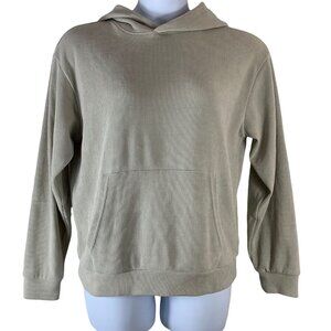 Negative Space Hoodie Size Small Beige Cream Sweatshirt Pockets Womens